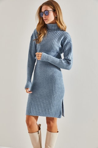 Robe pull regular - Bleu