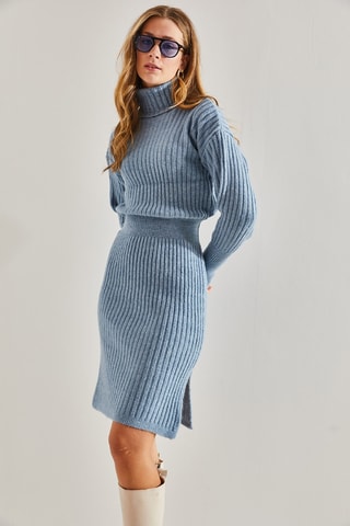 Robe pull regular - Bleu