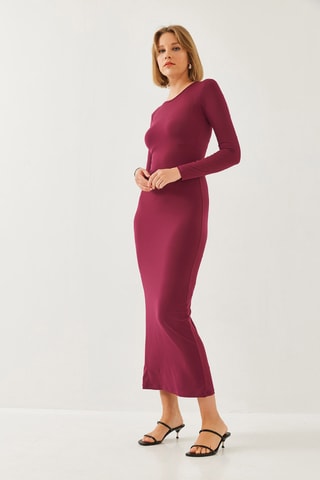 Robe longue regular - Bordeaux