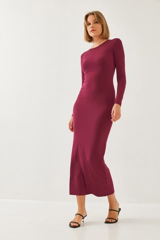 Robe longue regular - Bordeaux
