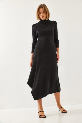 Robe asymétrique regular - Noir
