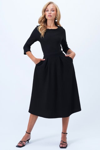 Robe midi regular - Noir