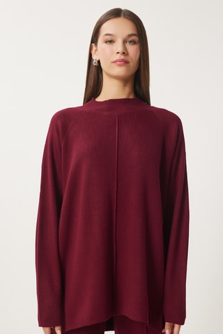 Pull et pantalon wide legs - Bordeaux