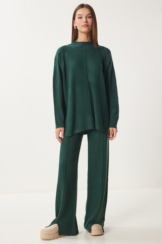 Pull et pantalon - Vert foncé