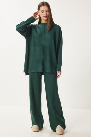 Pull et pantalon - Vert foncé