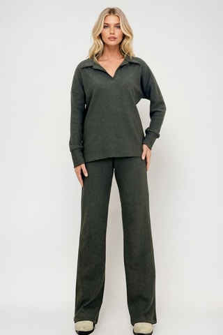 Polo et pantalon palazzo - Kaki