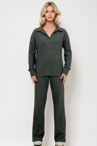 Polo et pantalon palazzo - Kaki