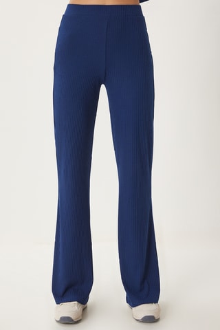 Blouse et pantalon wide legs - Bleu