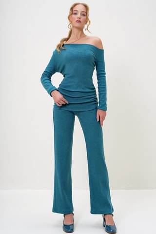 Blouse et pantalon - Bleu canard