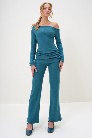 Blouse et pantalon - Bleu canard