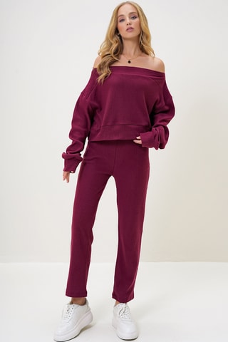 Sweat et pantalon - Bordeaux