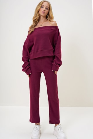 Sweat et pantalon - Bordeaux