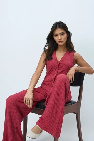 Gilet et pantalon - Brique