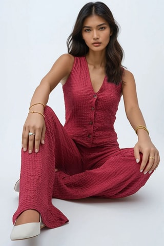 Gilet et pantalon - Brique