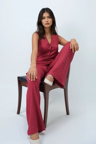 Gilet et pantalon - Brique