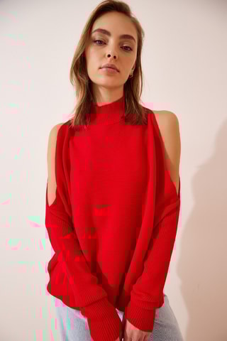 Pull oversize - Rouge