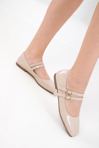 Ballerines vernies - Beige