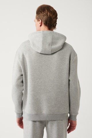 Sweat regular à capuche - Gris clair