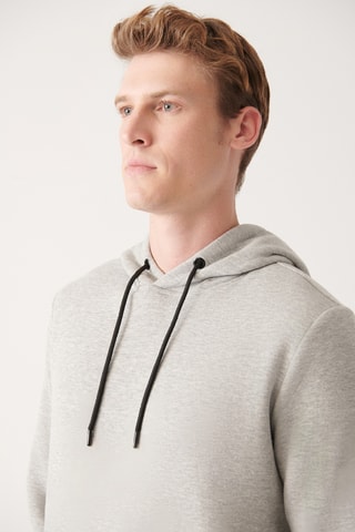 Sweat regular à capuche - Gris clair