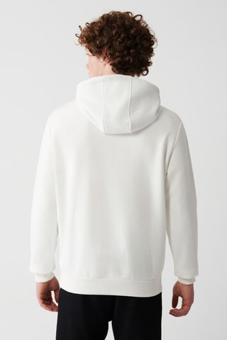 Sweat regular à capuche - Blanc