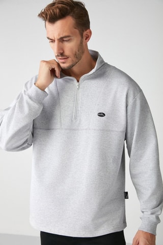 Sweat oversize - Gris clair