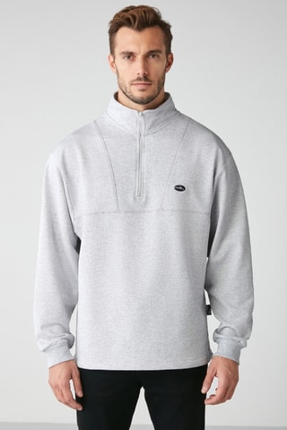 Sweat oversize - Gris clair