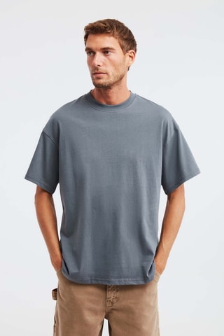 T-shirt oversize - Gris bleu