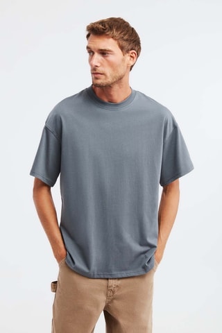 T-shirt oversize - Gris bleu