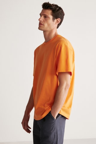 T-shirt oversize en coton biologique - Orange