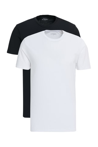 2 t-shirts regular - Noir et blanc