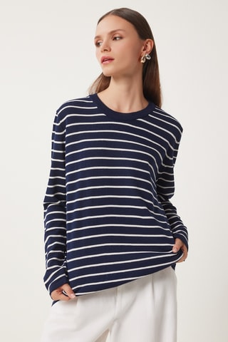 Pull regular - Bleu marine
