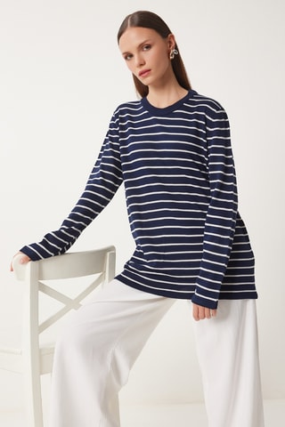 Pull regular - Bleu marine
