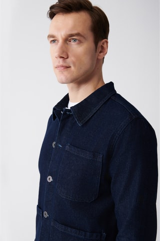Blouson regular - Bleu foncé