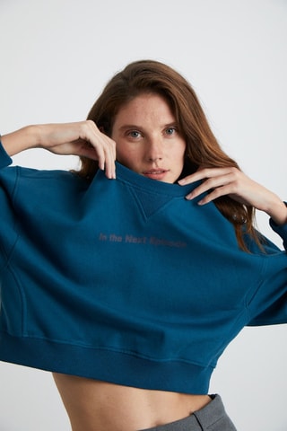 Sweat oversize - Bleu
