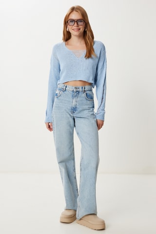 Pull regular - Bleu clair