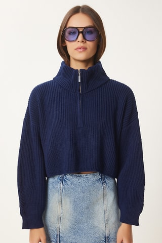 Pull regular - Bleu marine