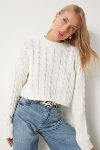 Pull regular - Écru