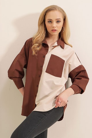 Chemise regular - Marron