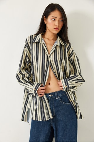 Chemise oversize - Beige