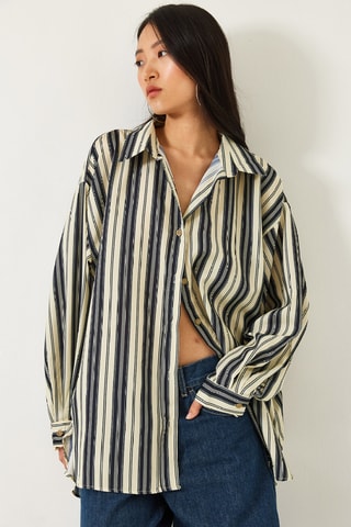 Chemise oversize - Beige