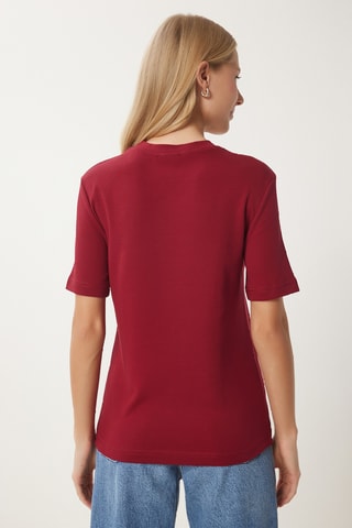 2 t-shirts regular - Bordeaux et blanc