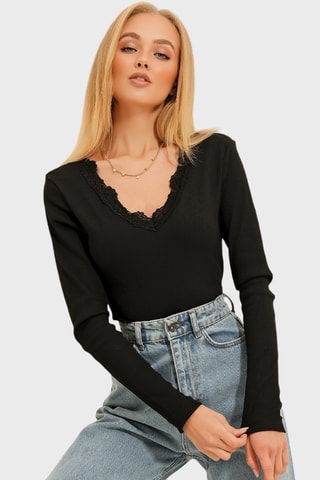 Blouse regular - Noir