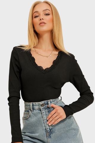 Blouse regular - Noir