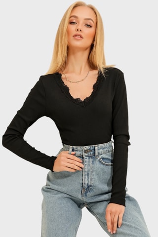 Blouse regular - Noir
