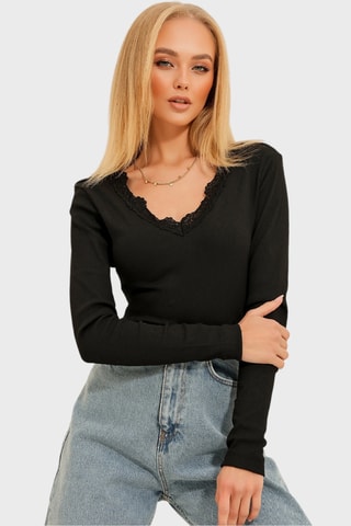 Blouse regular - Noir