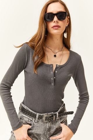 Blouse slim - Anthracite