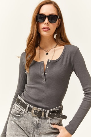 Blouse slim - Anthracite