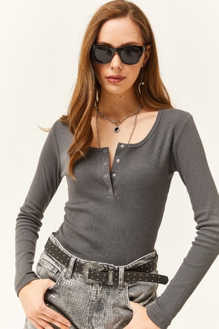 Blouse slim - Anthracite
