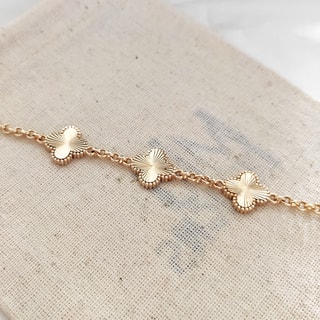 Bracelet trèfle - Laiton plaqué or