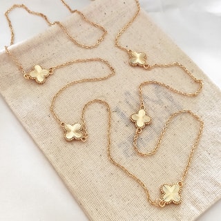 Collier trèfle - Laiton plaqué or